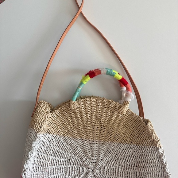 J. Crew Pink and White Rattan Purse - Picture 4 of 12